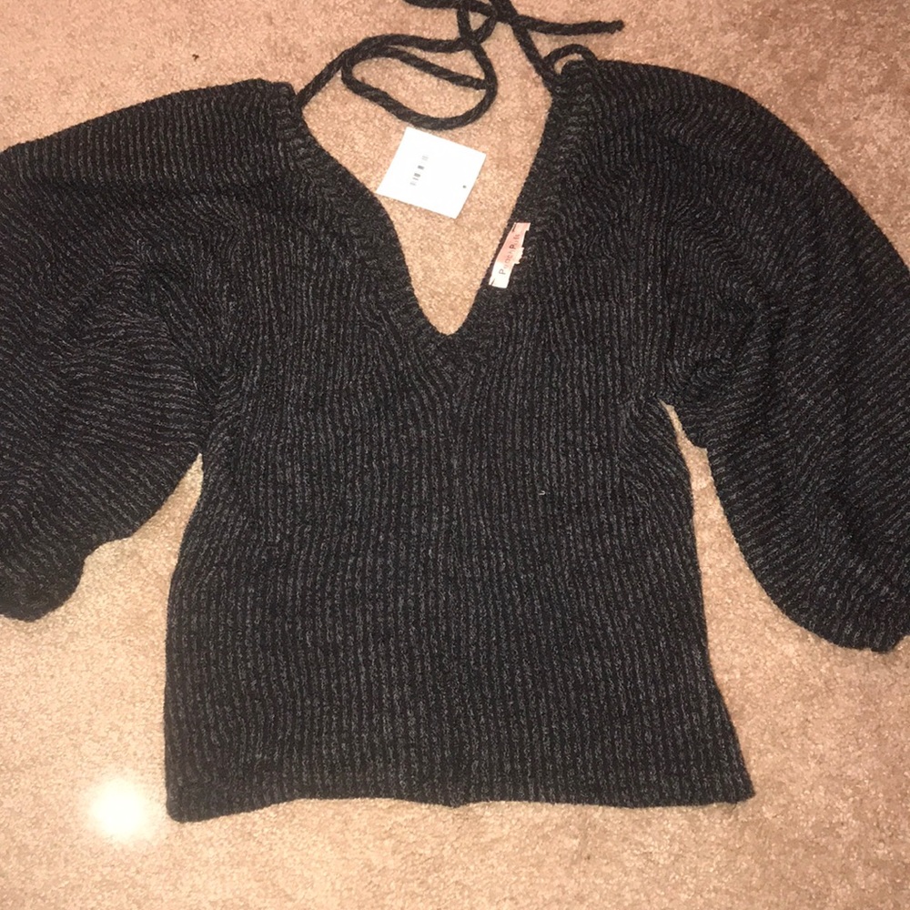 Balloon sleeve, slim fit shirt/sweater